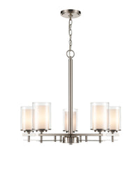 23'' Huderson Brushed Nickel 5 Light Chandelier