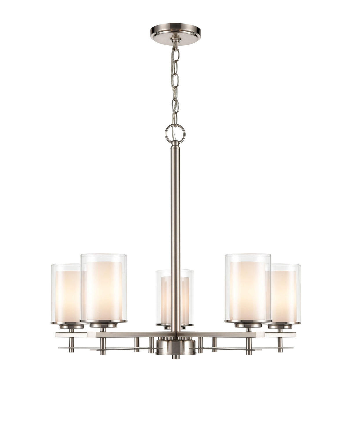 23'' Huderson Brushed Nickel 5 Light Chandelier