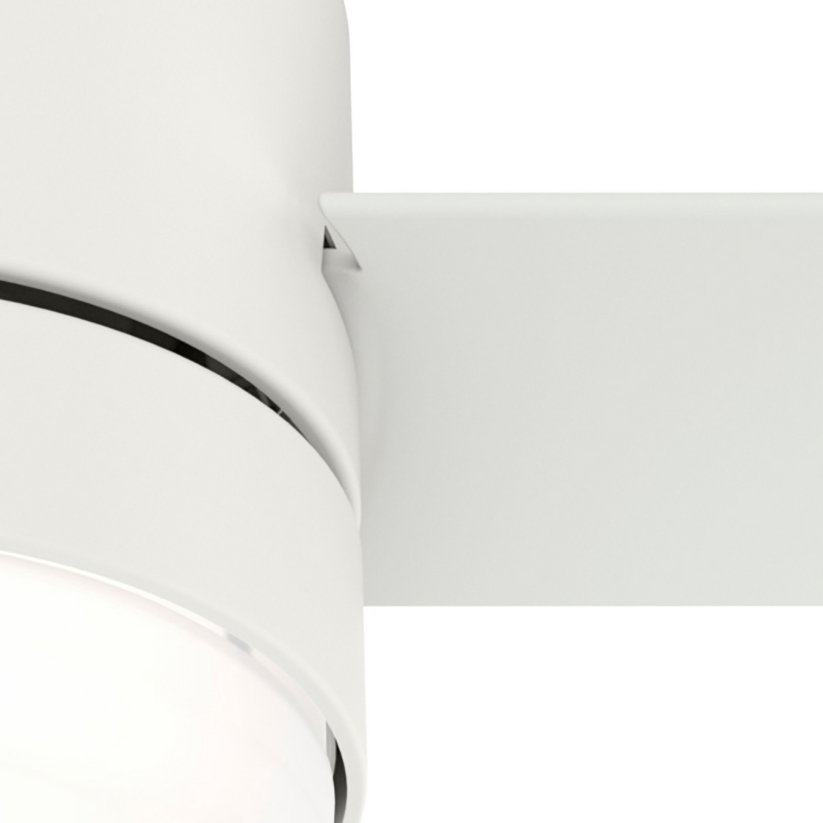44 inch Gilmour Matte White Low Profile Damp Rated Ceiling Fan with LED Light Kit and Handheld Remote