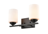 14.25'' Durham Matte Black 2 Light Bath Vanity