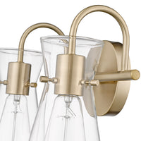 13.4'' Camellia Modern Gold 2 Light Bath Vanity