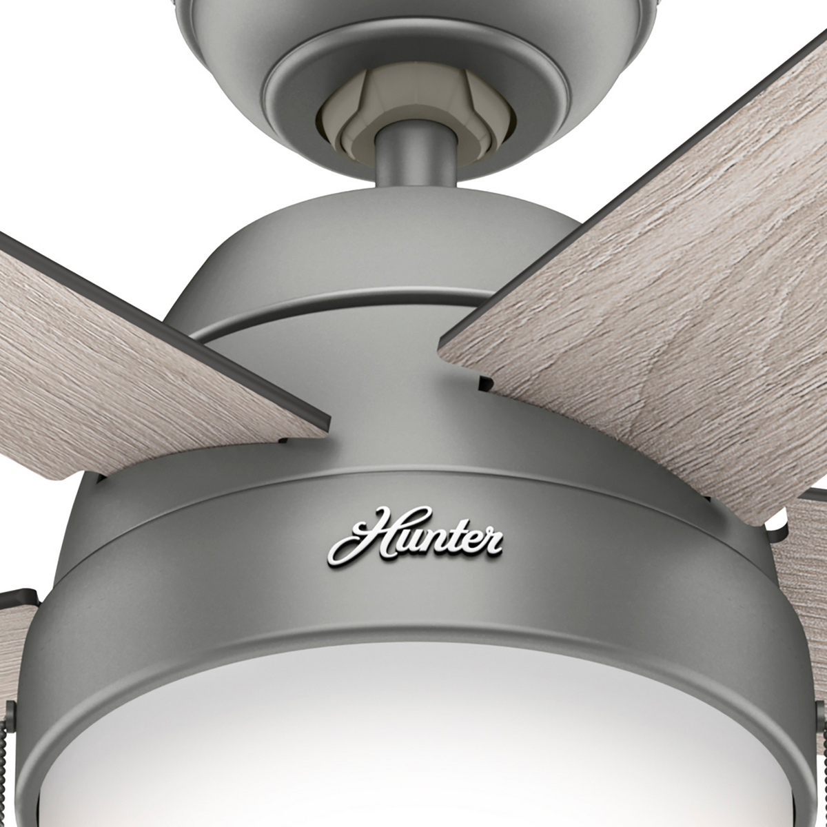 52 inch Anslee Matte Silver Ceiling Fan with LED Light Kit and Pull Chain