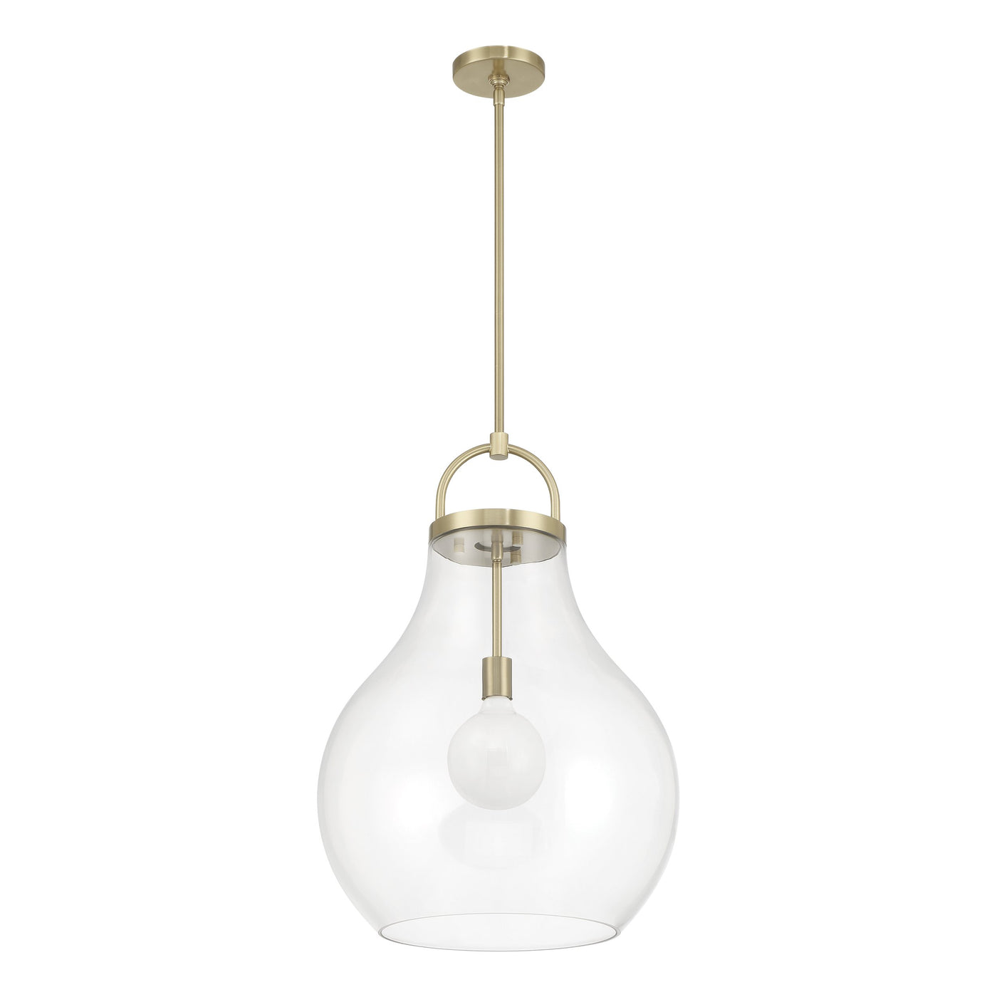 Mansfield 18-inch 1-light Champagne Gold Pendant Light with Clear Glass Shade