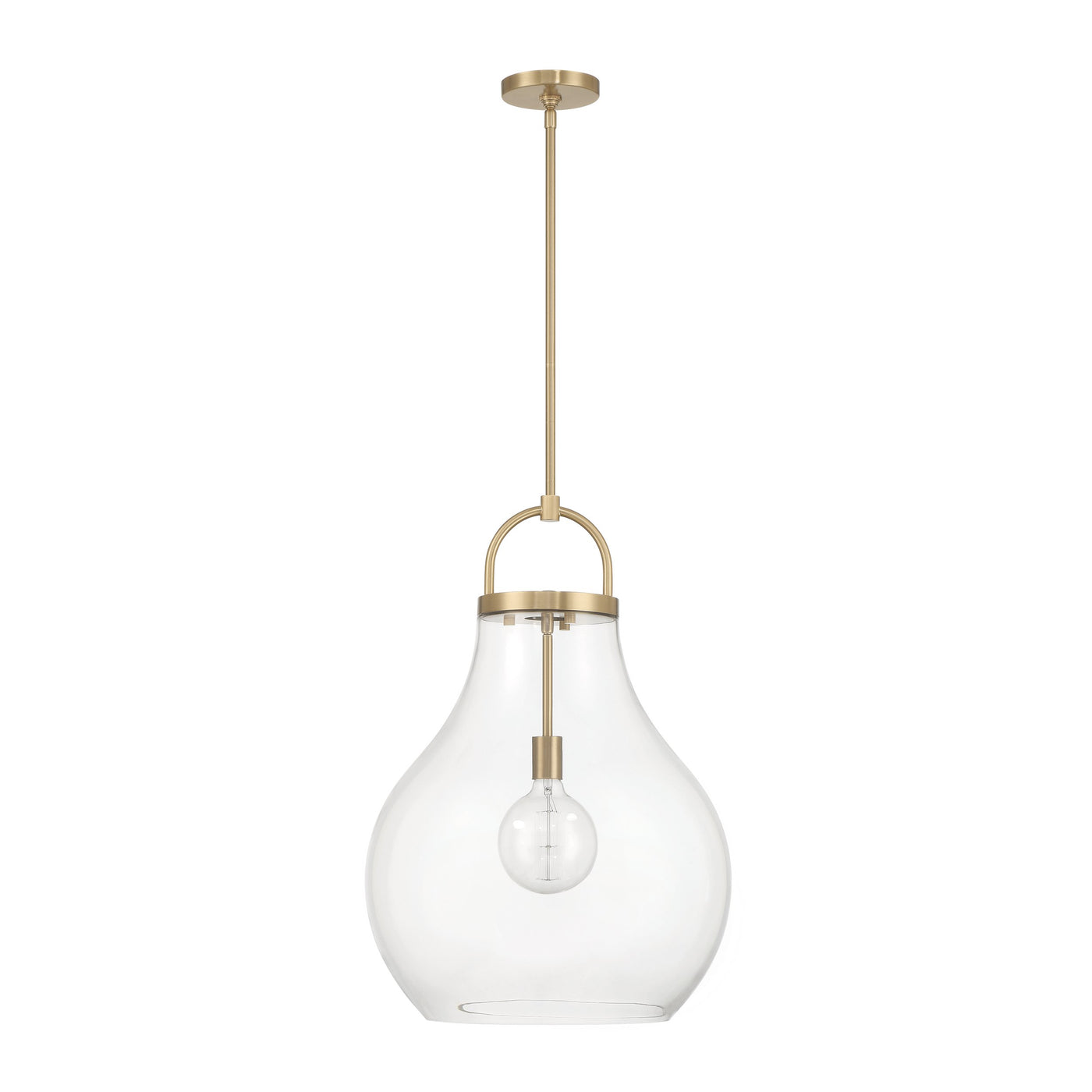 Mansfield 18-inch 1-light Champagne Gold Pendant Light with Clear Glass Shade