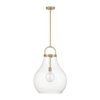 Mansfield 18-inch 1-light Champagne Gold Pendant Light with Clear Glass Shade