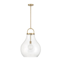 Mansfield 18-inch 1-light Champagne Gold Pendant Light with Clear Glass Shade