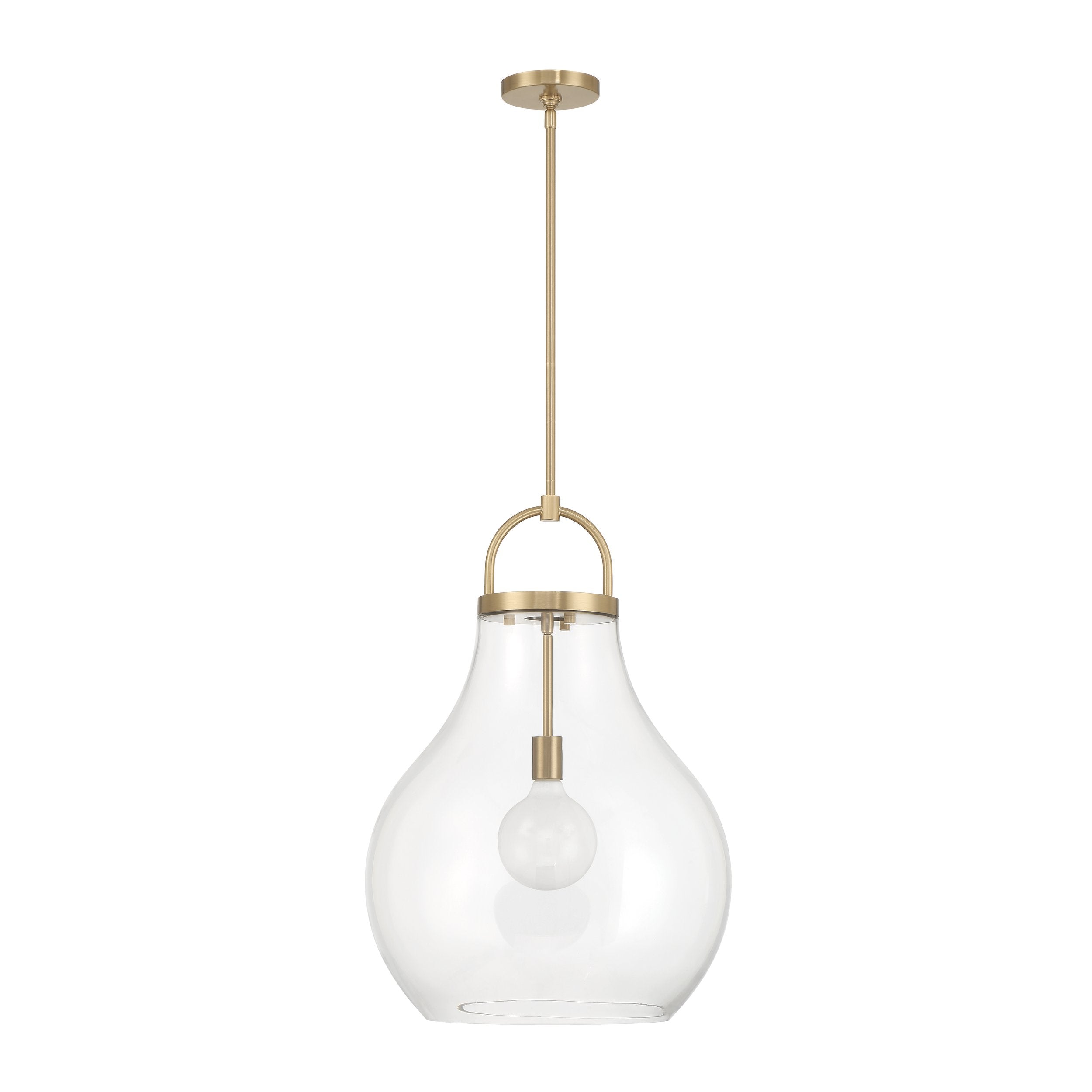 Mansfield 18-inch 1-light Champagne Gold Pendant Light with Clear Glass Shade