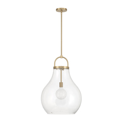Mansfield 18-inch 1-light Champagne Gold Pendant Light with Clear Glass Shade