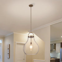 Mansfield 18-inch 1-light Champagne Gold Pendant Light with Clear Glass Shade