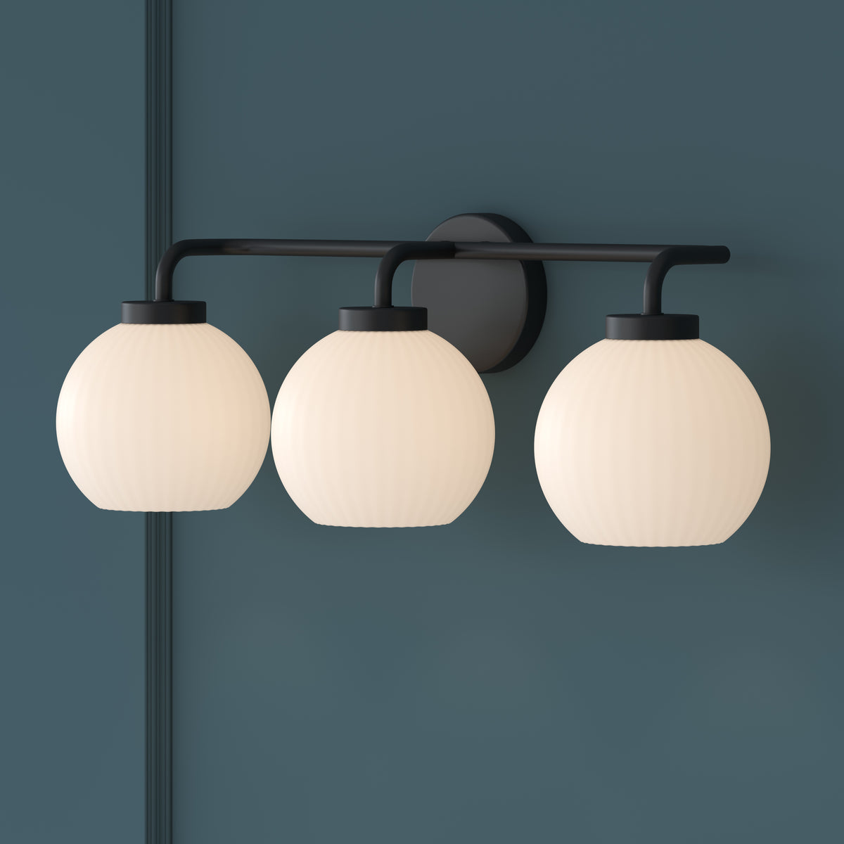 24'' Oprah Matte Black 3 Light Bath Vanity
