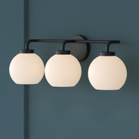 24'' Oprah Matte Black 3 Light Bath Vanity