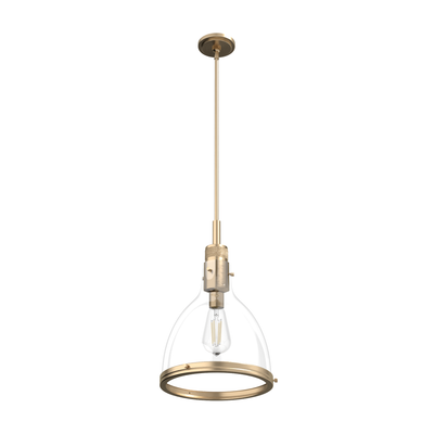 Van Nuys 13-inch 1-light Alturas Gold Industrial Pendant with Clear Glass