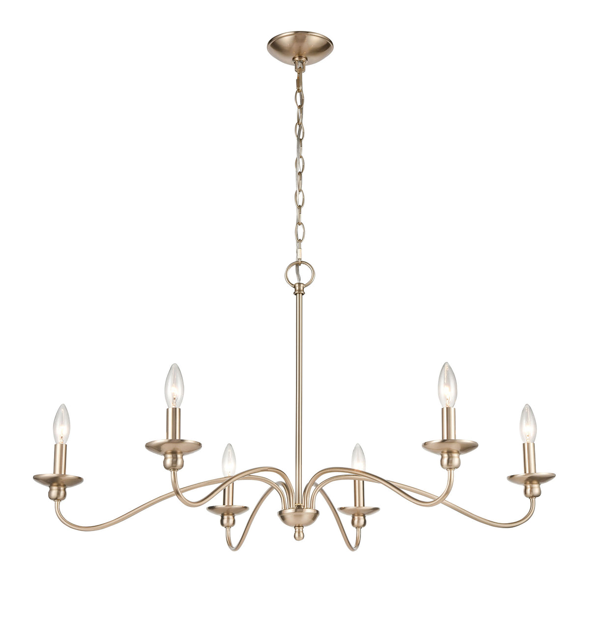20.5'' Delvona Modern Gold 6 Light Chandelier