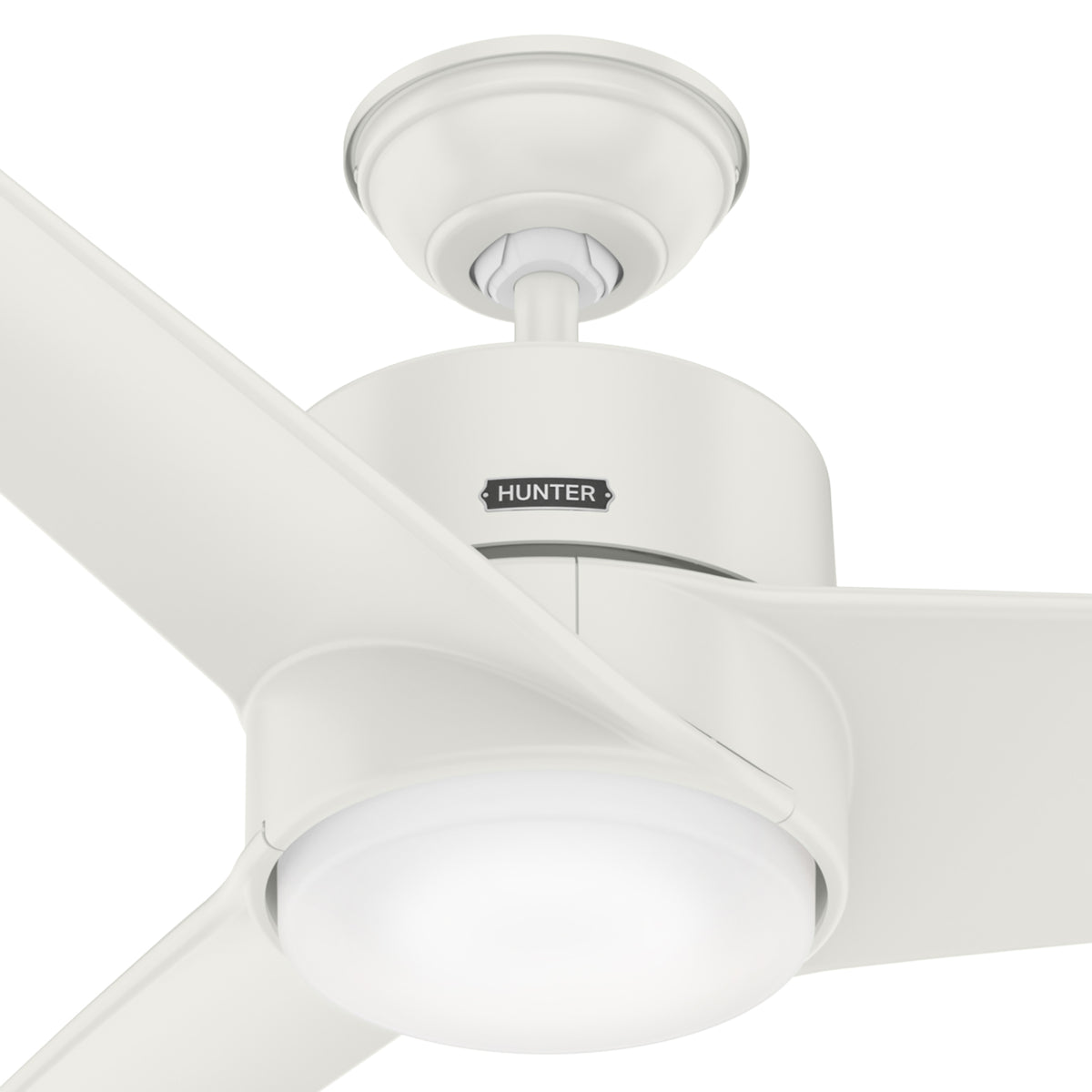 54 inch Havoc Fresh White WeatherMax Indoor / Outdoor Ceiling Fan with LED Light Kit and Wall Control