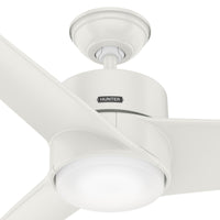 54 inch Havoc Fresh White WeatherMax Indoor / Outdoor Ceiling Fan with LED Light Kit and Wall Control