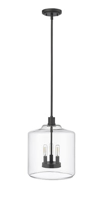 14.5'' Asheville Matte Black 3 Light Pendant