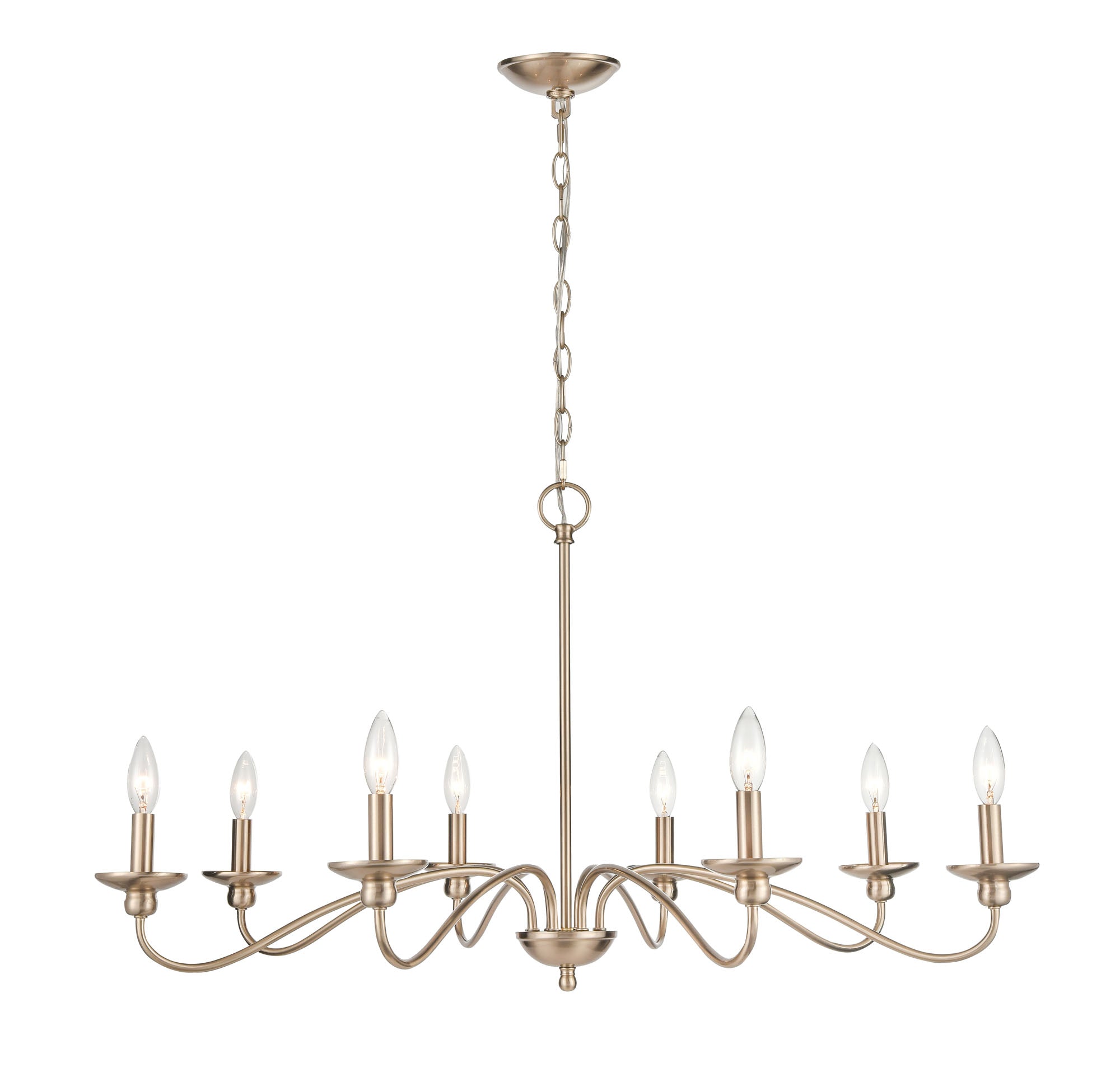 20.5'' Delvona Modern Gold 8 Light Chandelier