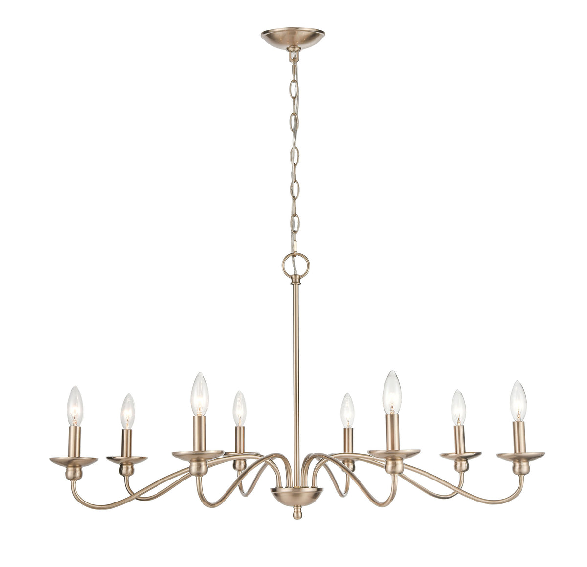 20.5'' Delvona Modern Gold 8 Light Chandelier