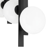 Julep 22-inch 9-light Matte Black Chandelier with Opal Glass Shades