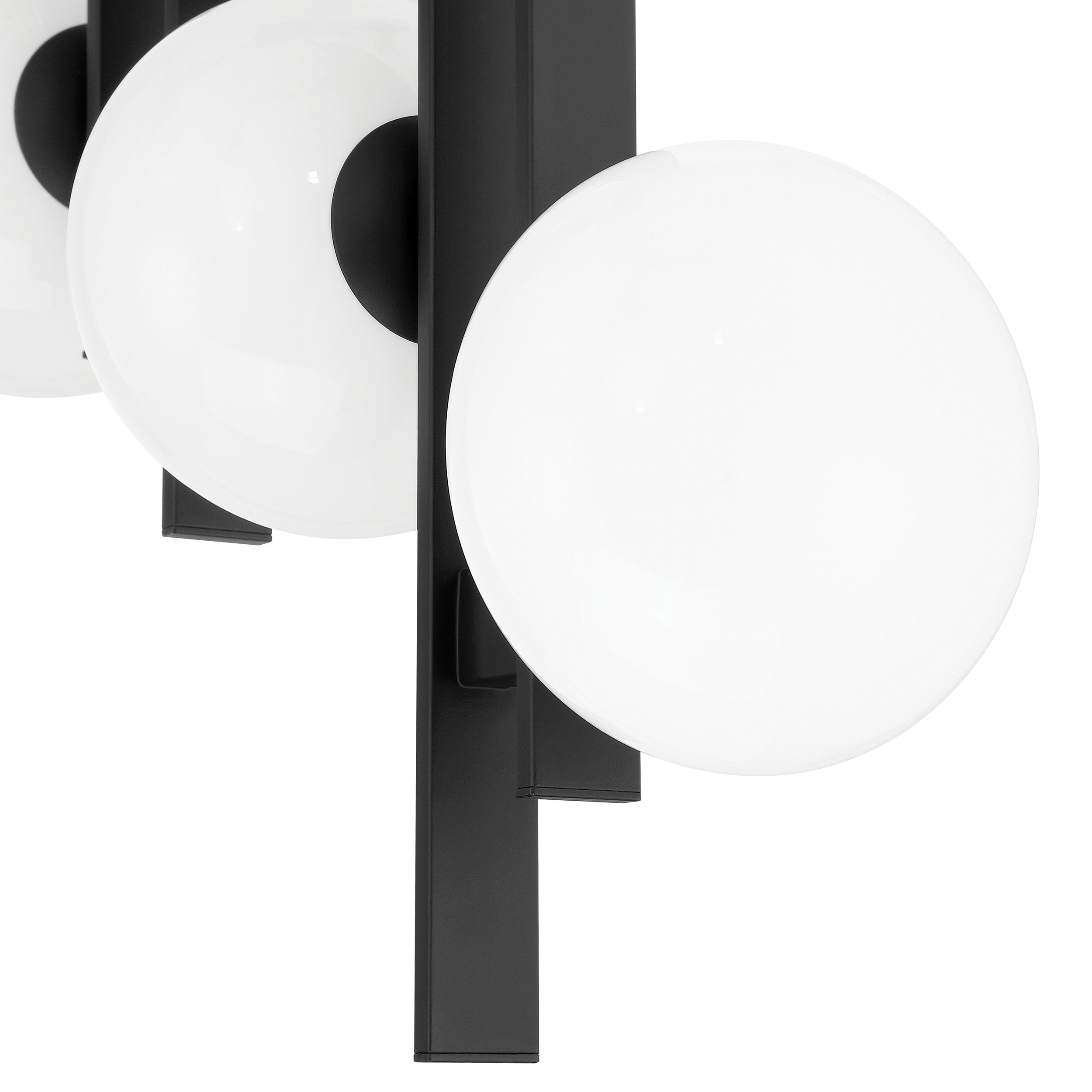 Julep 22-inch 9-light Matte Black Chandelier with Opal Glass Shades