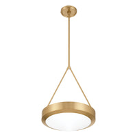 Agate 15-inch 3-light Champagne Gold Pendant Light with Opal Glass Shade