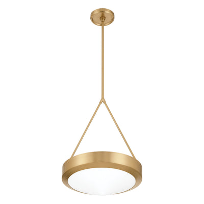 Agate 15-inch 3-light Champagne Gold Pendant Light with Opal Glass Shade