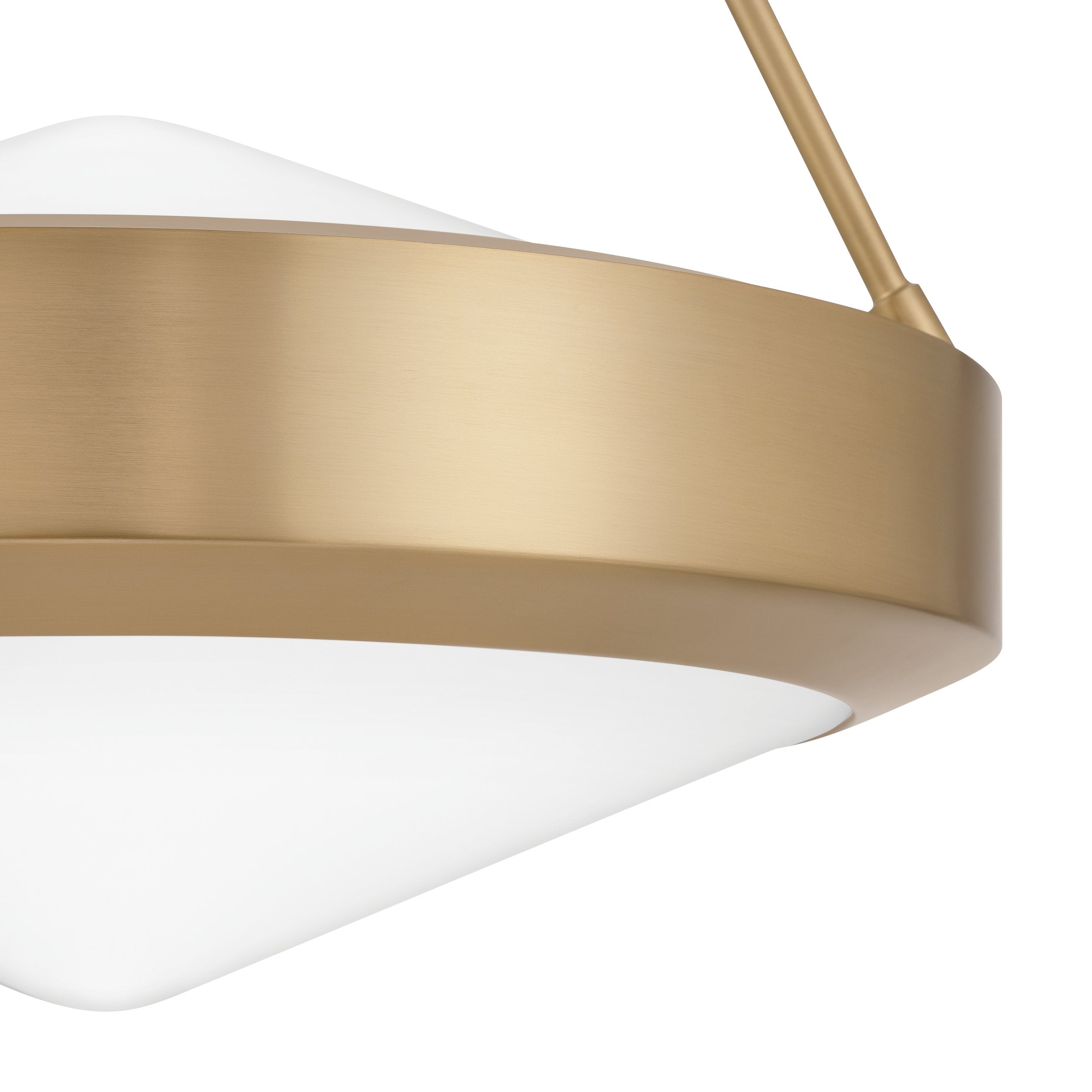 Agate 15-inch 3-light Champagne Gold Pendant Light with Opal Glass Shade