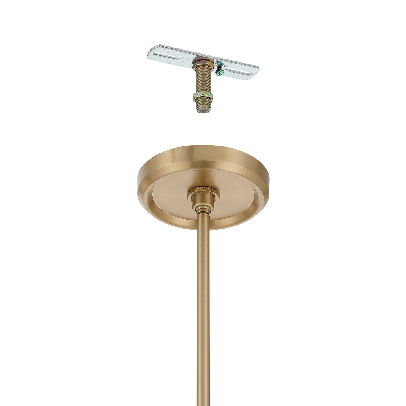 Agate 15-inch 3-light Champagne Gold Pendant Light with Opal Glass Shade
