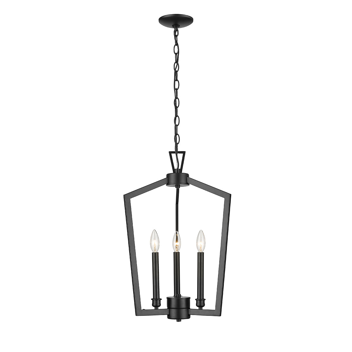 23'' Lizabeth Matte Black 3 Light Pendant