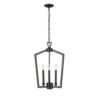 23'' Lizabeth Matte Black 3 Light Pendant
