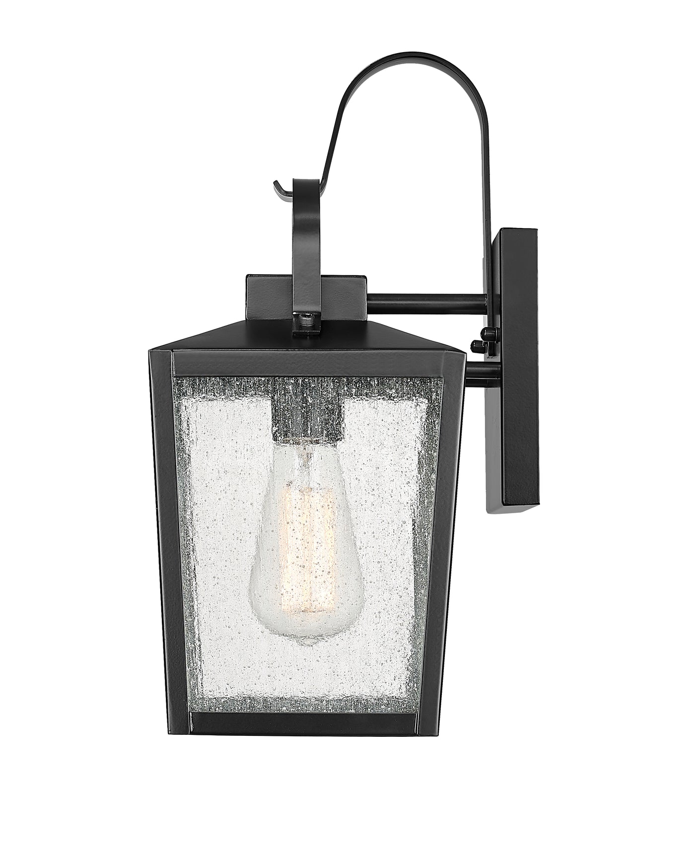 17.88-inch Devens Powder Coated Black 1-Light Outdoor Wall Sconce