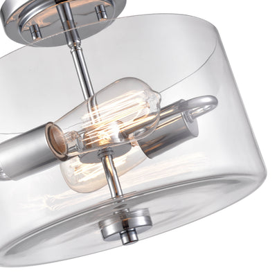 10'' Verlana ChromeClear 2 Light Semi-Flush Mount