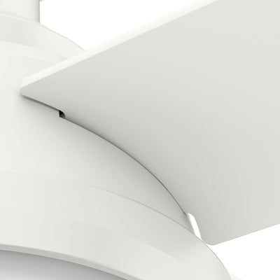 44 inch Dempsey Fresh White Low Profile Ceiling Fan with LED Light Kit and Handheld Remote