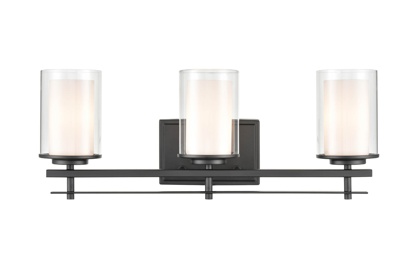 23'' Huderson Matte Black 3 Light Bath Vanity