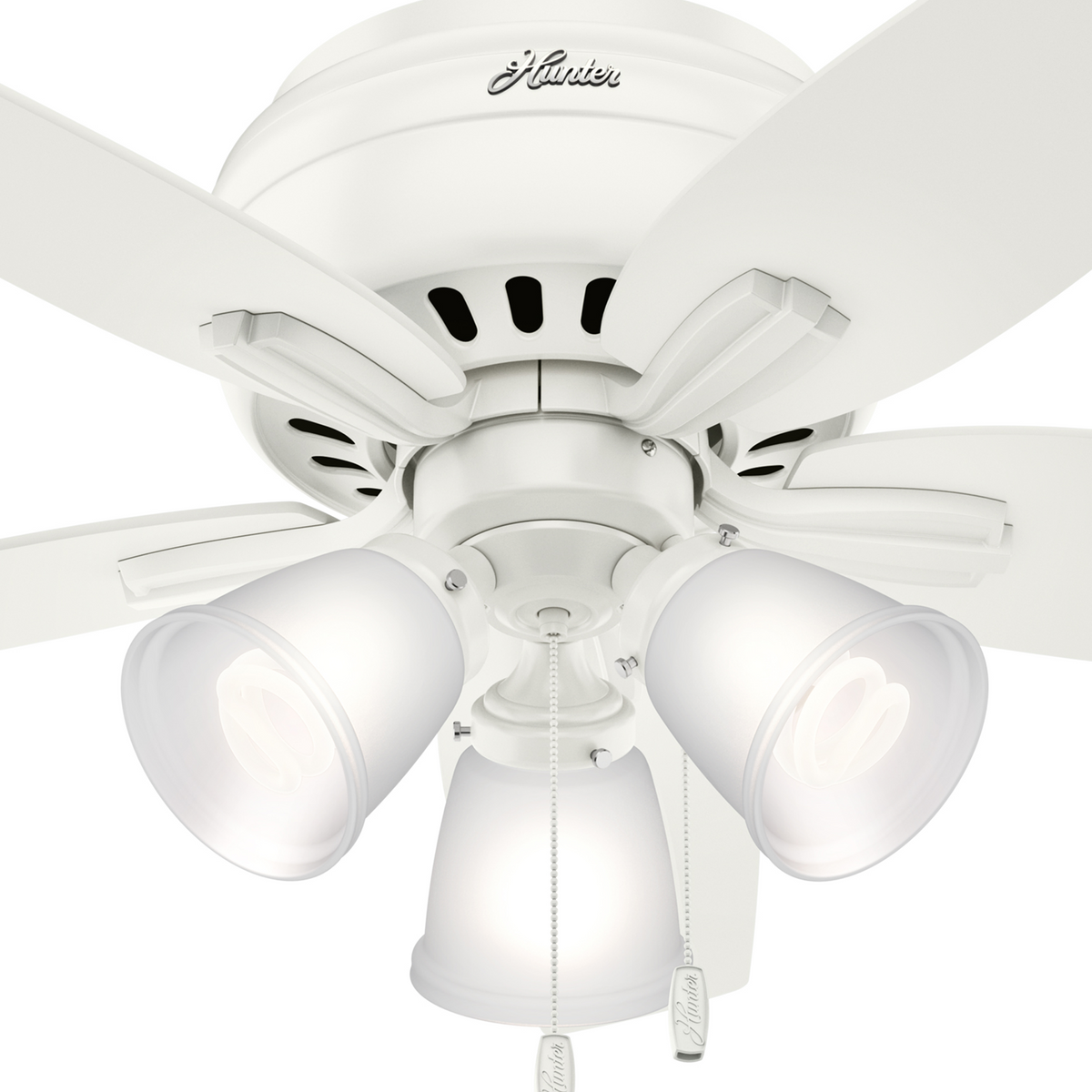42 inch Newsome Fresh White Low Profile Ceiling Fan with LED Light Kit