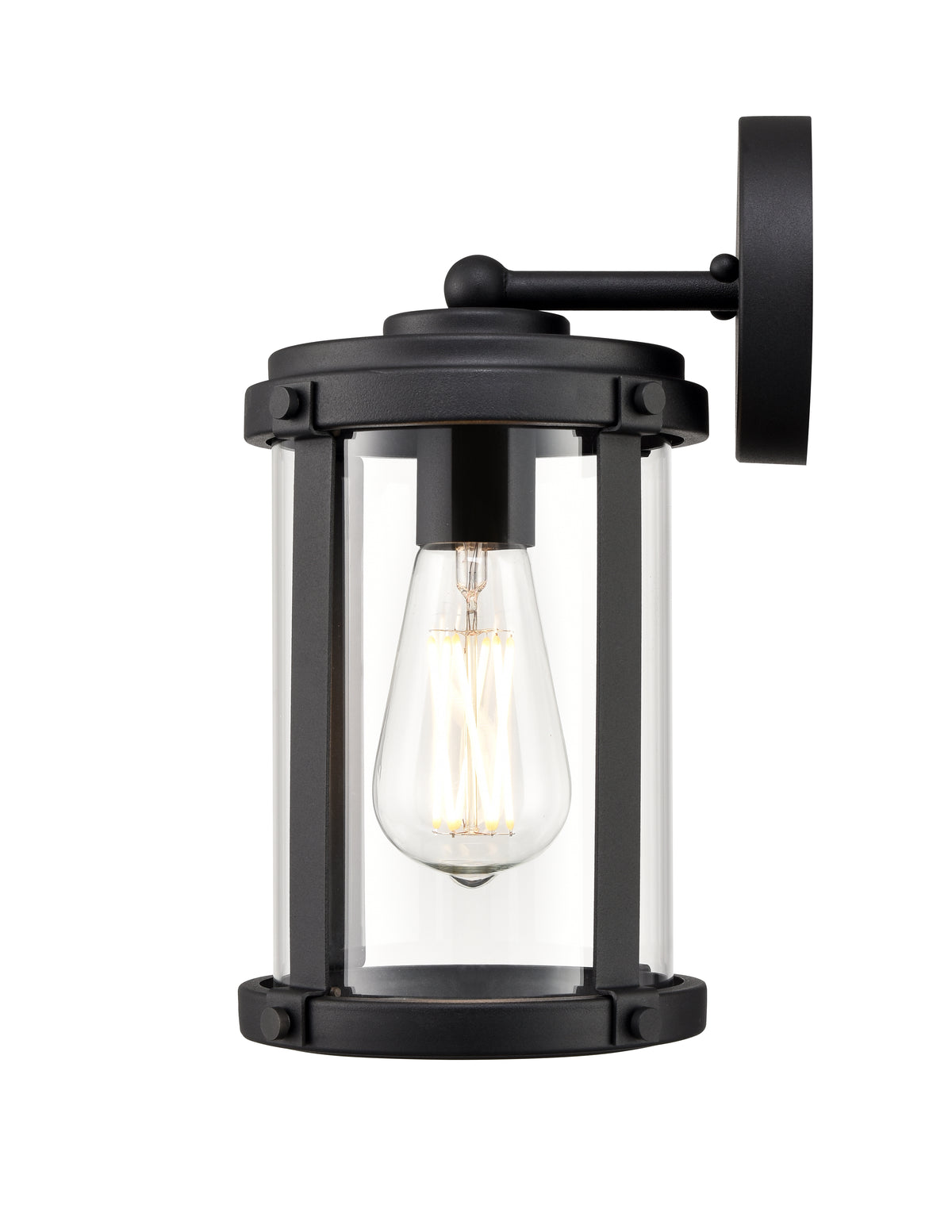 6'' Pennfield Textured Black 1 Light Wall Sconce