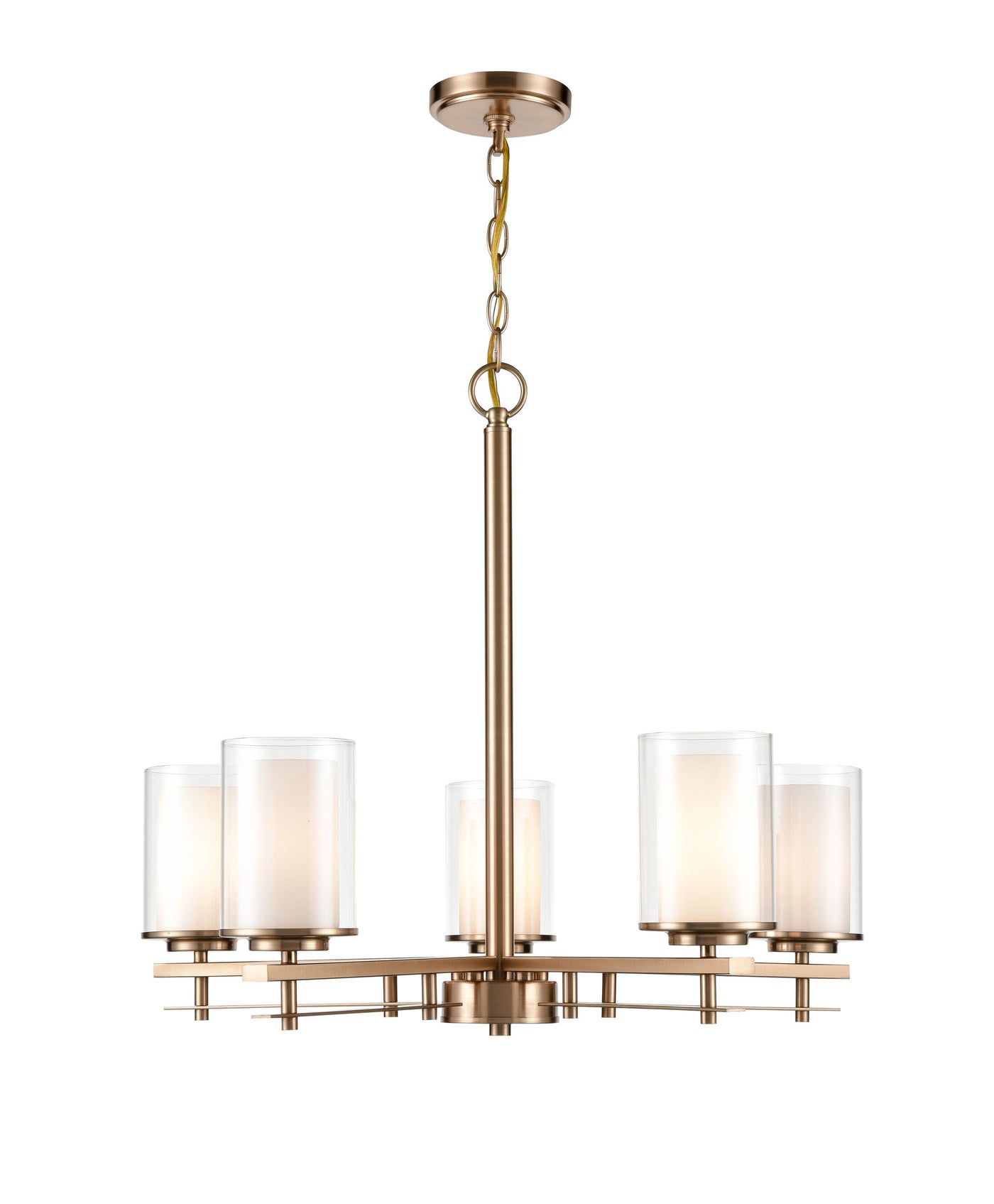 23'' Huderson Modern Gold 5 Light Chandelier
