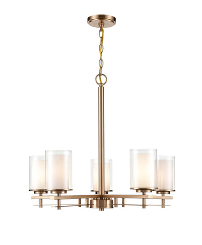 23'' Huderson Modern Gold 5 Light Chandelier