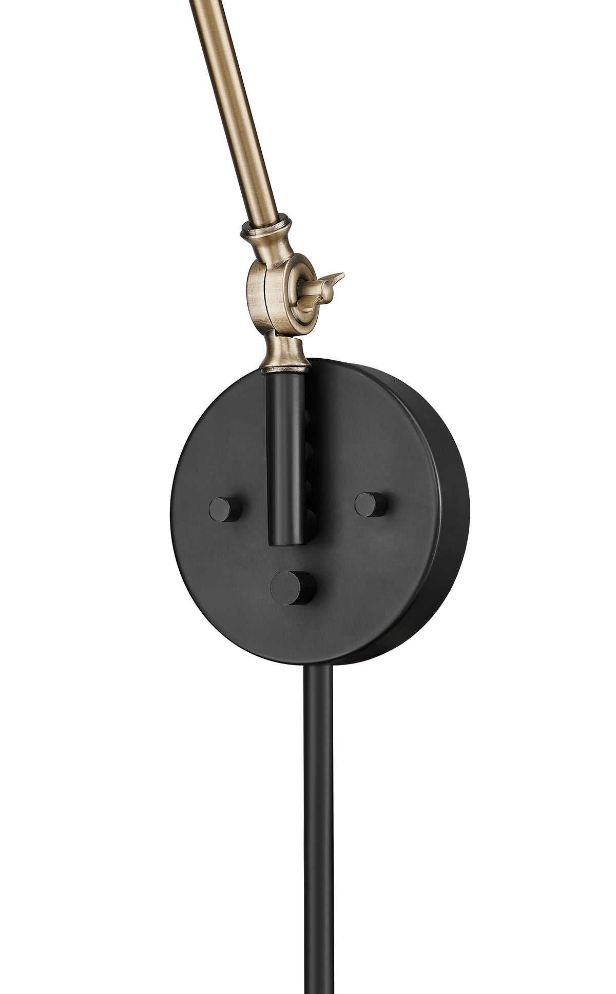 10'' Edward Matte Black/Vintage Brass 1 Light Swing Arm Sconce
