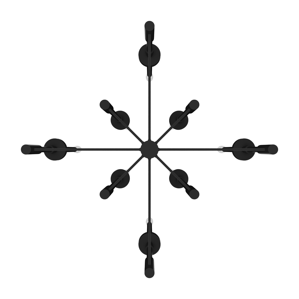 Briargrove 30-inch 8-light Matte Black Chandelier