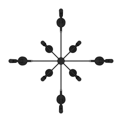 Briargrove 30-inch 8-light Matte Black Chandelier