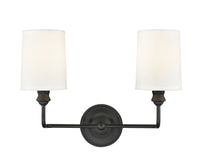 15.25'' Leena Matte Black 2 Light Bath Vanity