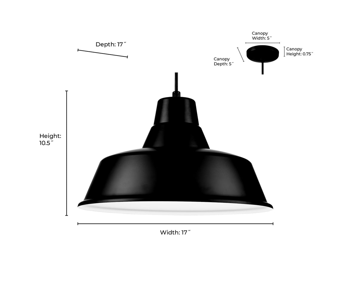 10.5'' R Series Satin Black 1 Light Pendant