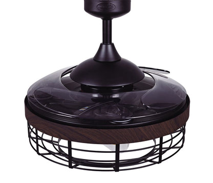 Montclair 48 Inch 3 Light Black Fan with Retractable Blades