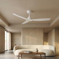 52 Inch Indoor Outdoor DC White Fan with Remote