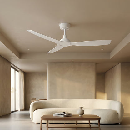 52 Inch Indoor Outdoor DC White Fan with Remote