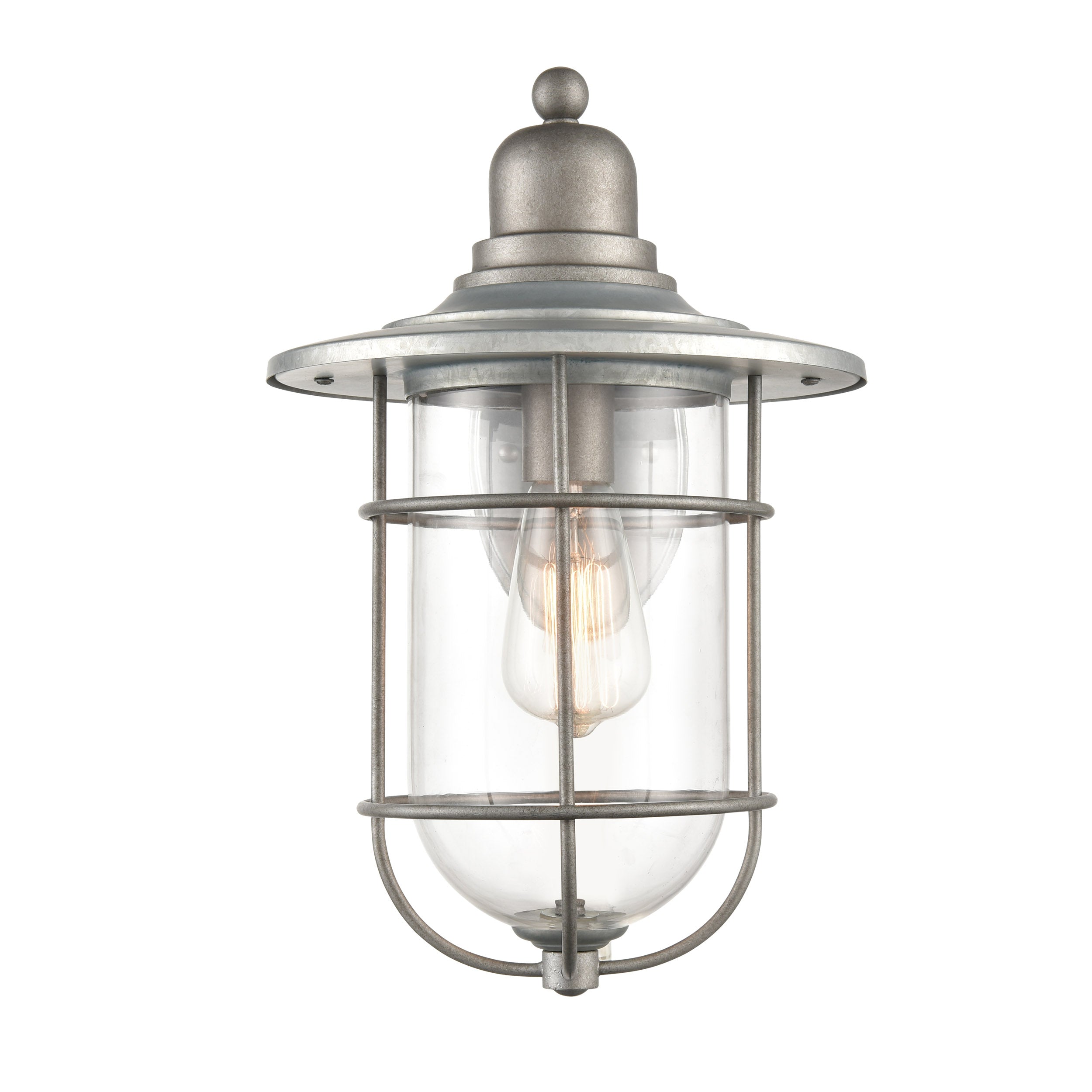10''  Galvanized 1 Light Wall Sconce