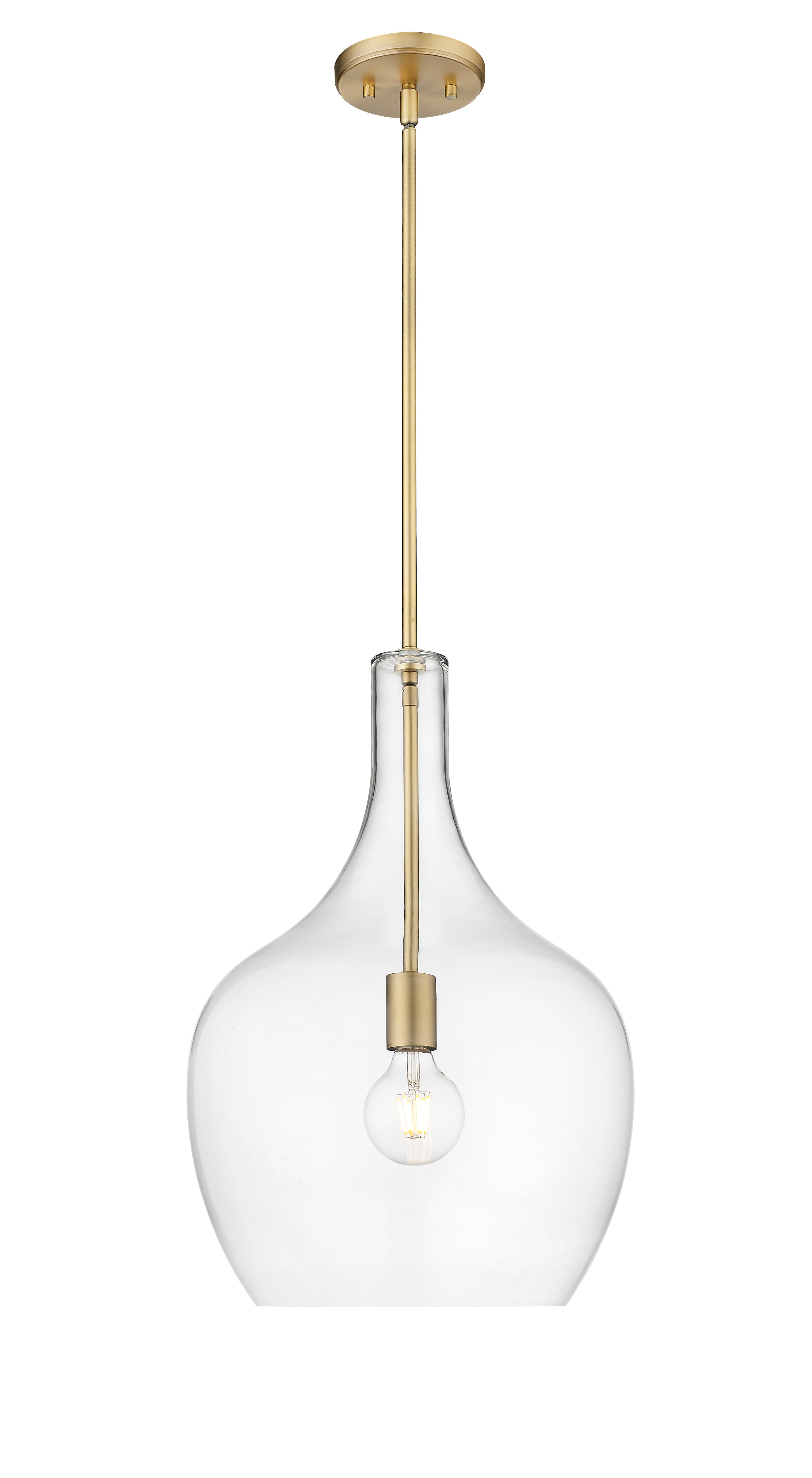 22'' Lamara Vintage Brass 1 Light Pendant