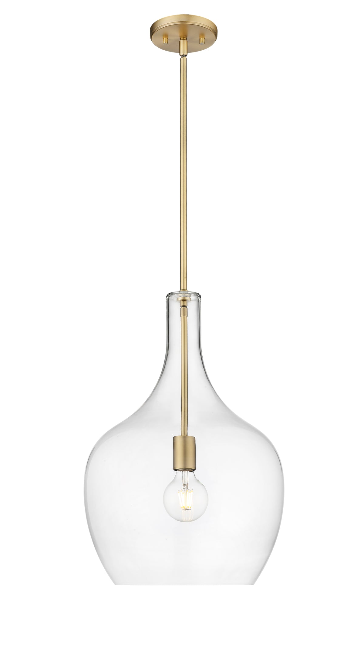 22'' Lamara Vintage Brass 1 Light Pendant