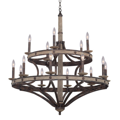 40.5'' Coronado 15 Light Florence Gold Tiered Chandelier